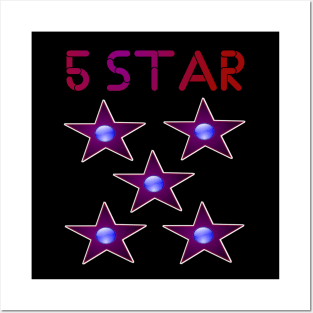 Five star classic t-shirts Posters and Art